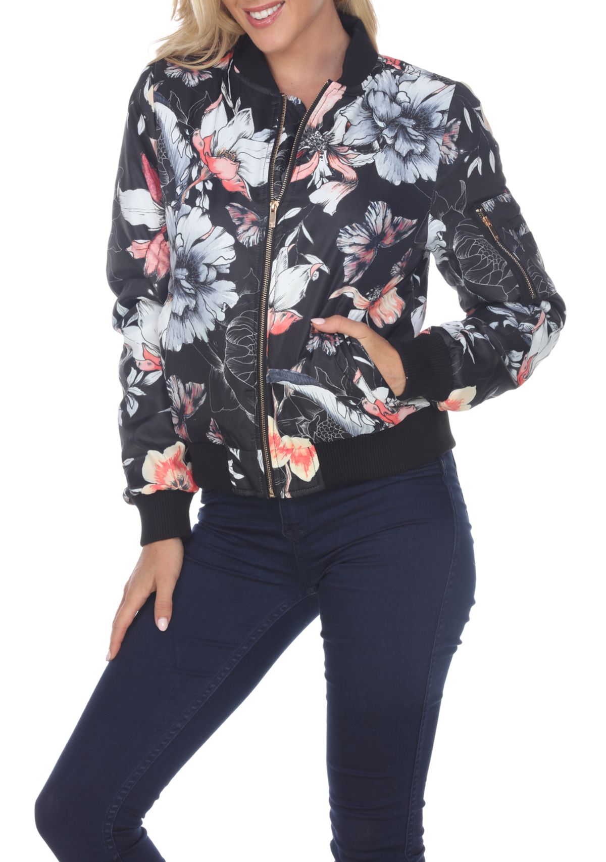 Floral Bomber Jacket