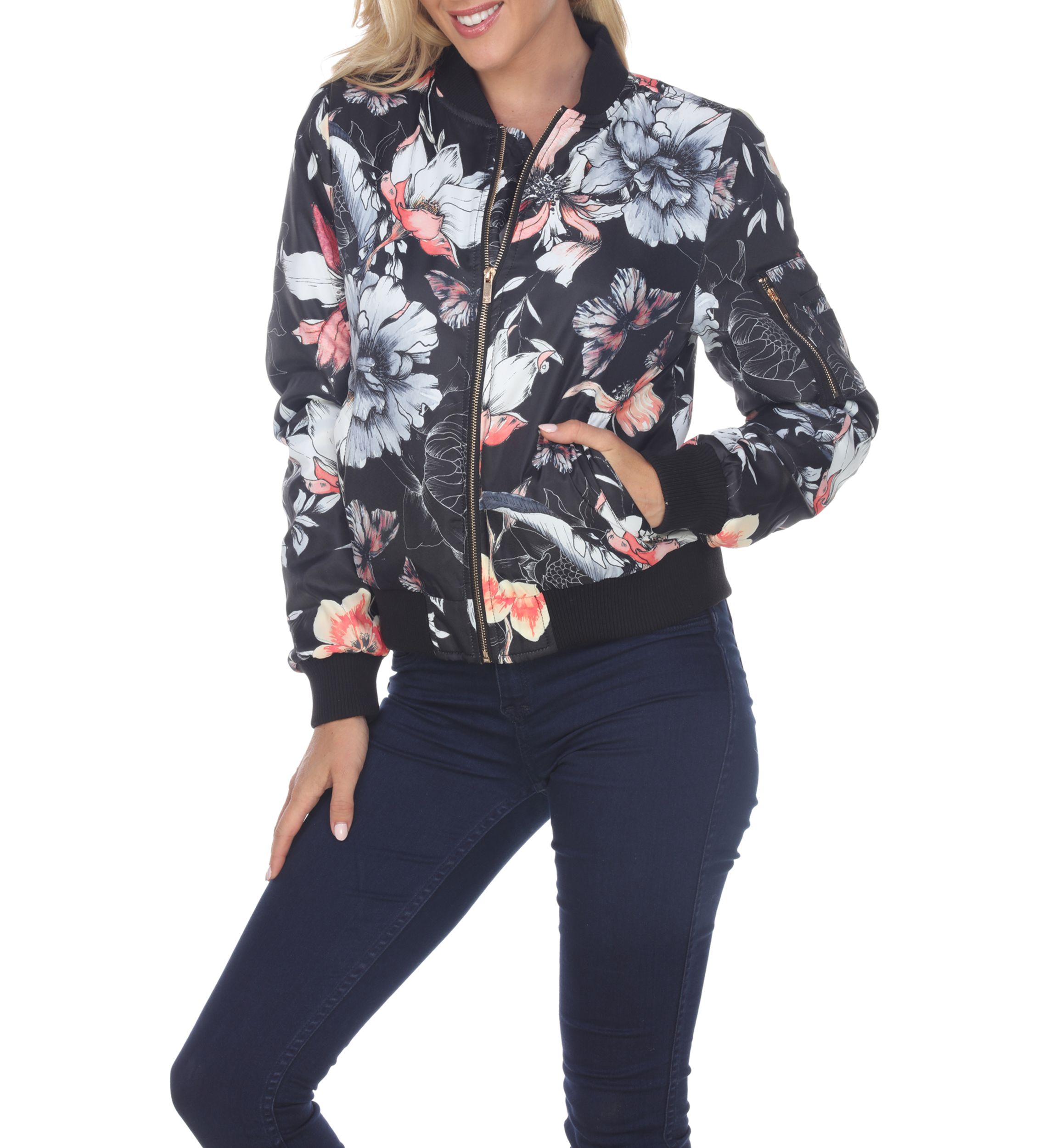Floral Bomber Jacket