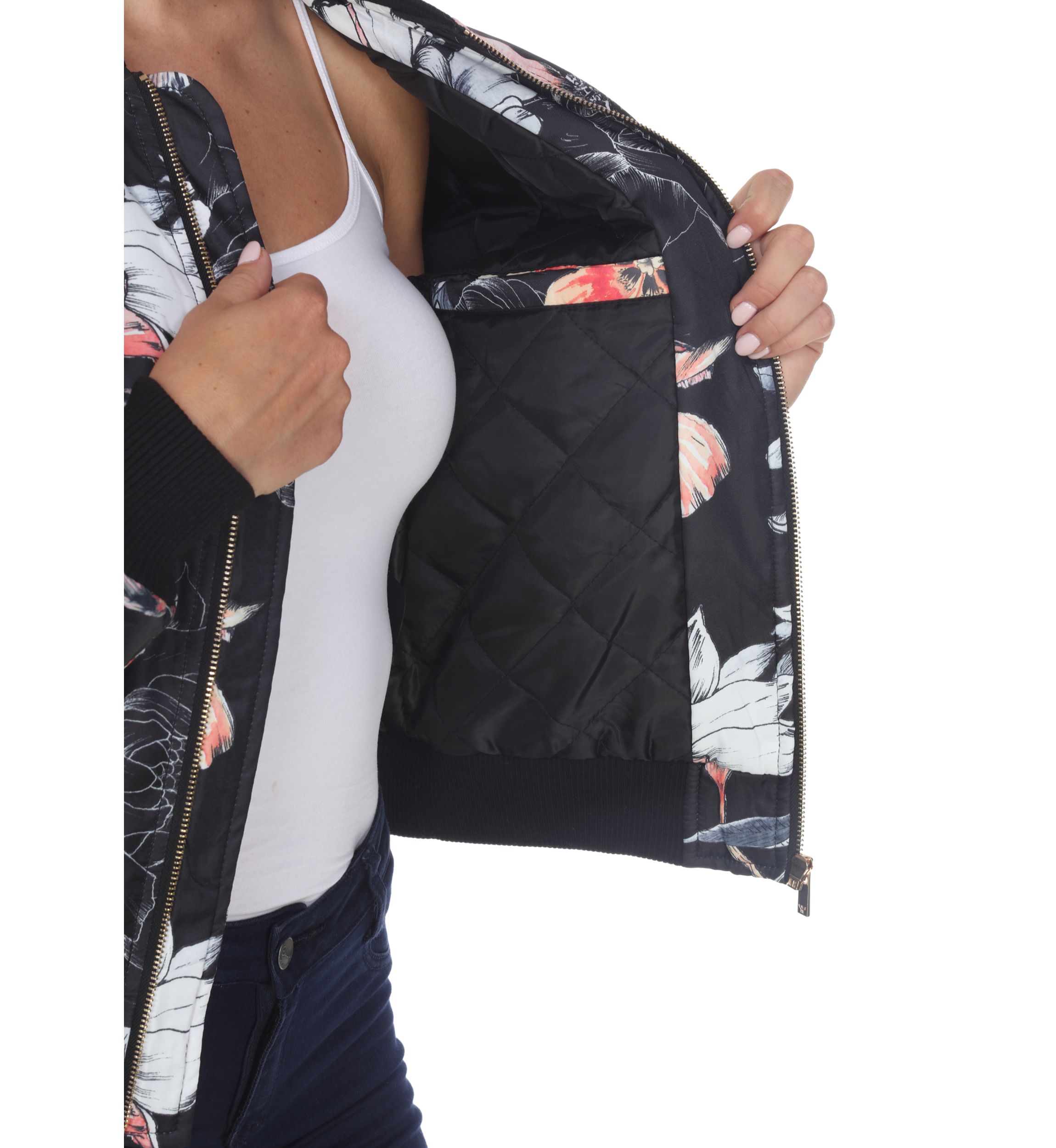 Floral Bomber Jacket
