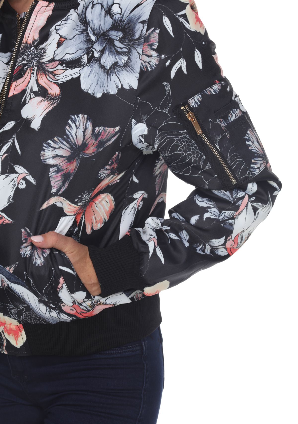 Floral Bomber Jacket