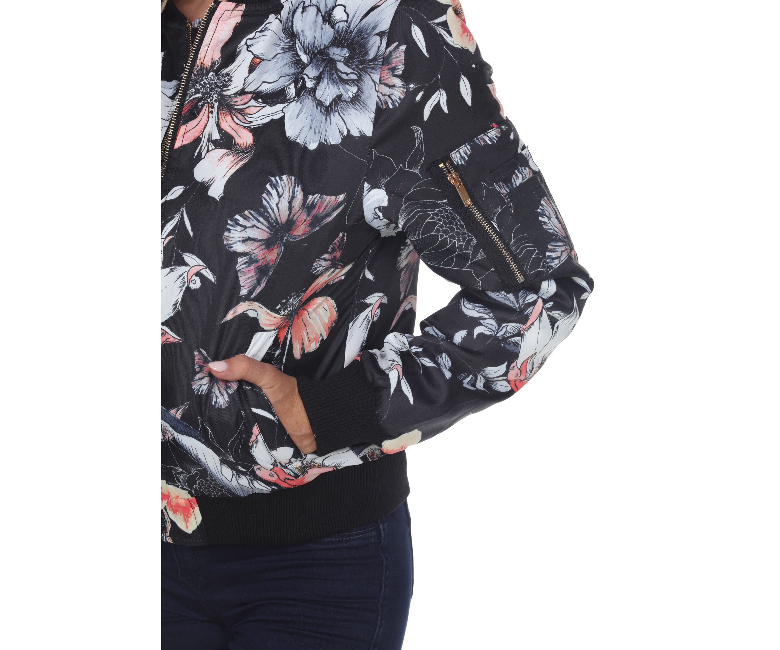 Floral Bomber Jacket