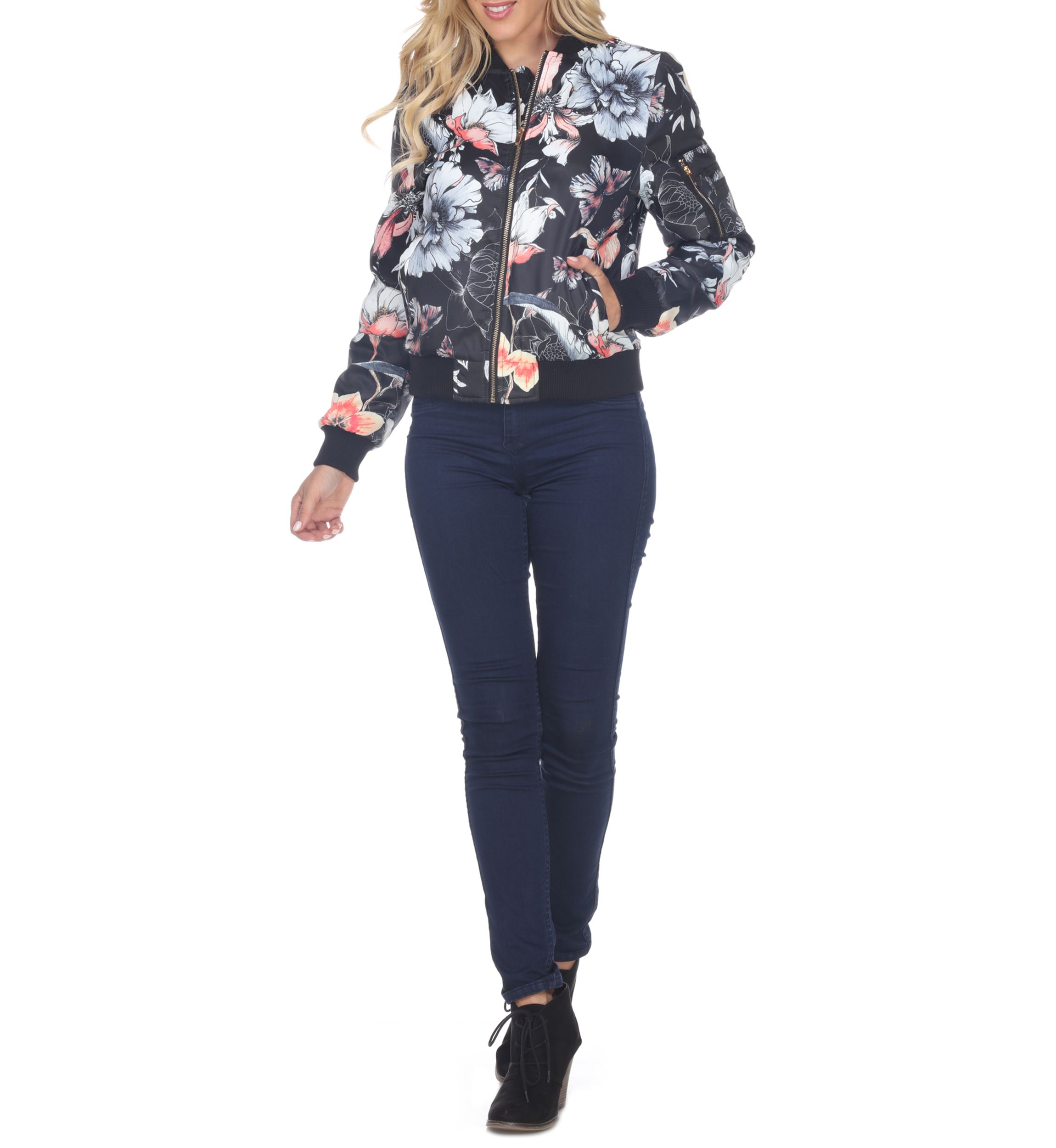 Floral Bomber Jacket