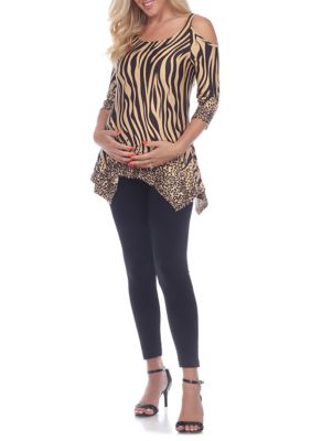 Maternity Cold Shoulder Tunic