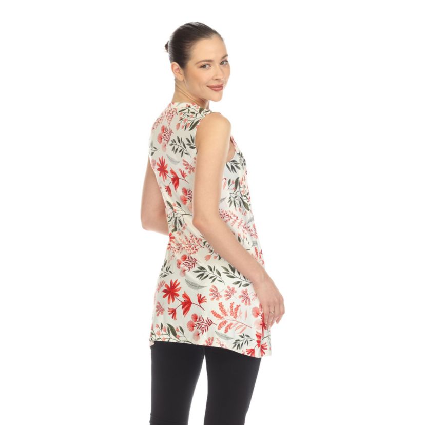 Maternity Floral Sleeveless Tunic Top