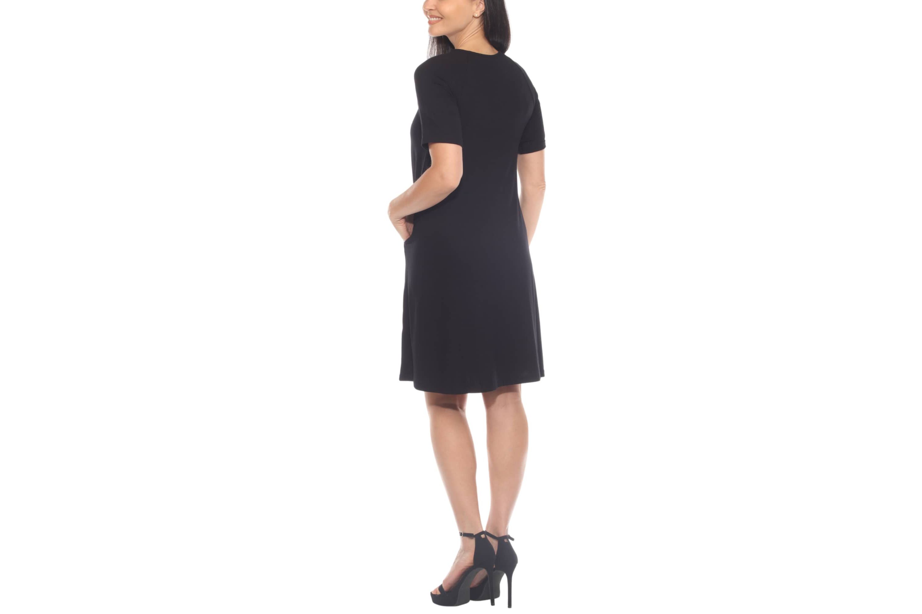 Crisscross Neckline Maternity Dress with Pockets