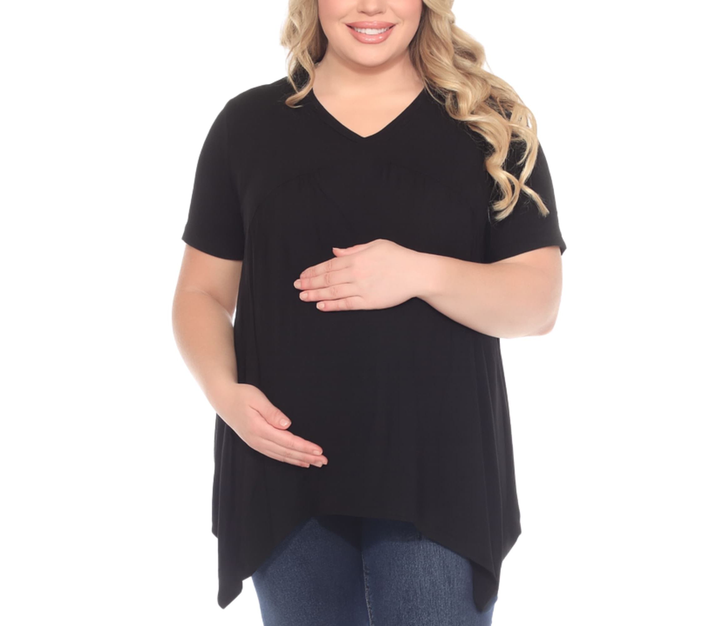 Womens Shirred Maternity Top