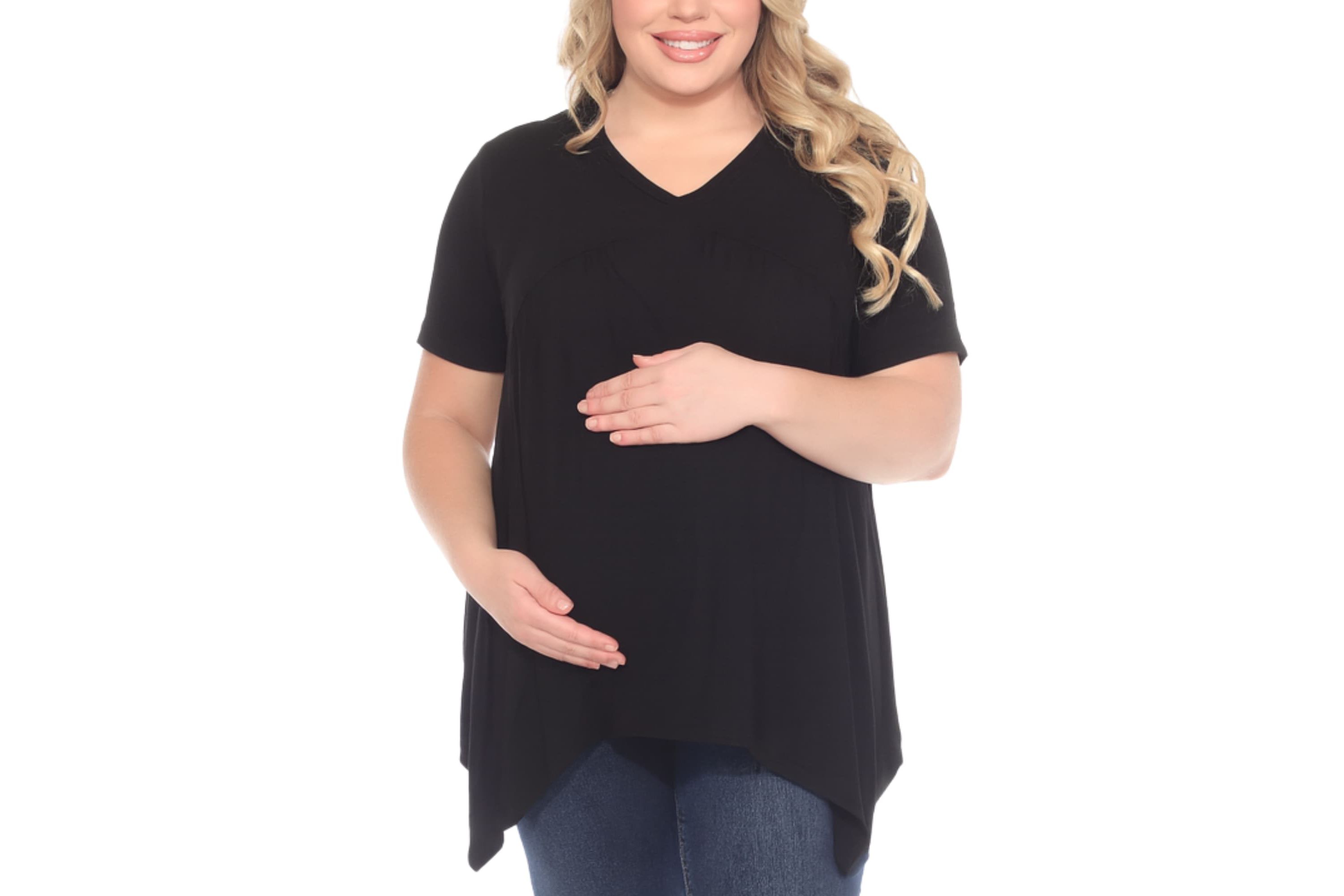Womens Shirred Maternity Top