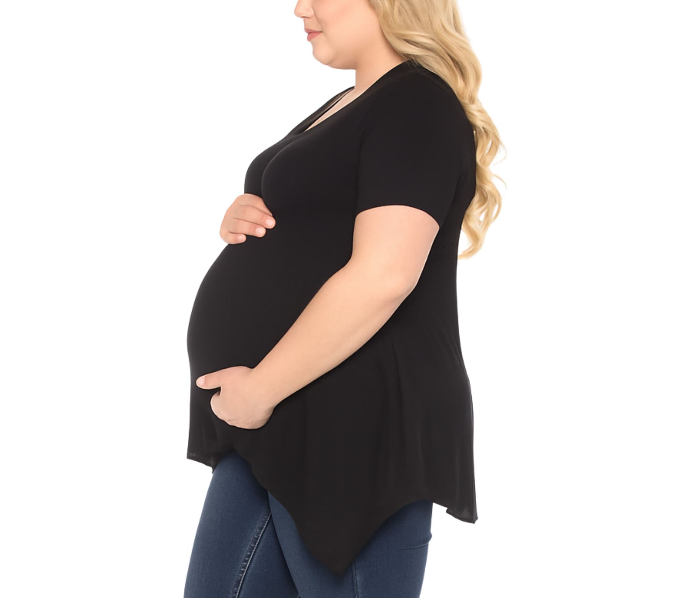 Womens Shirred Maternity Top
