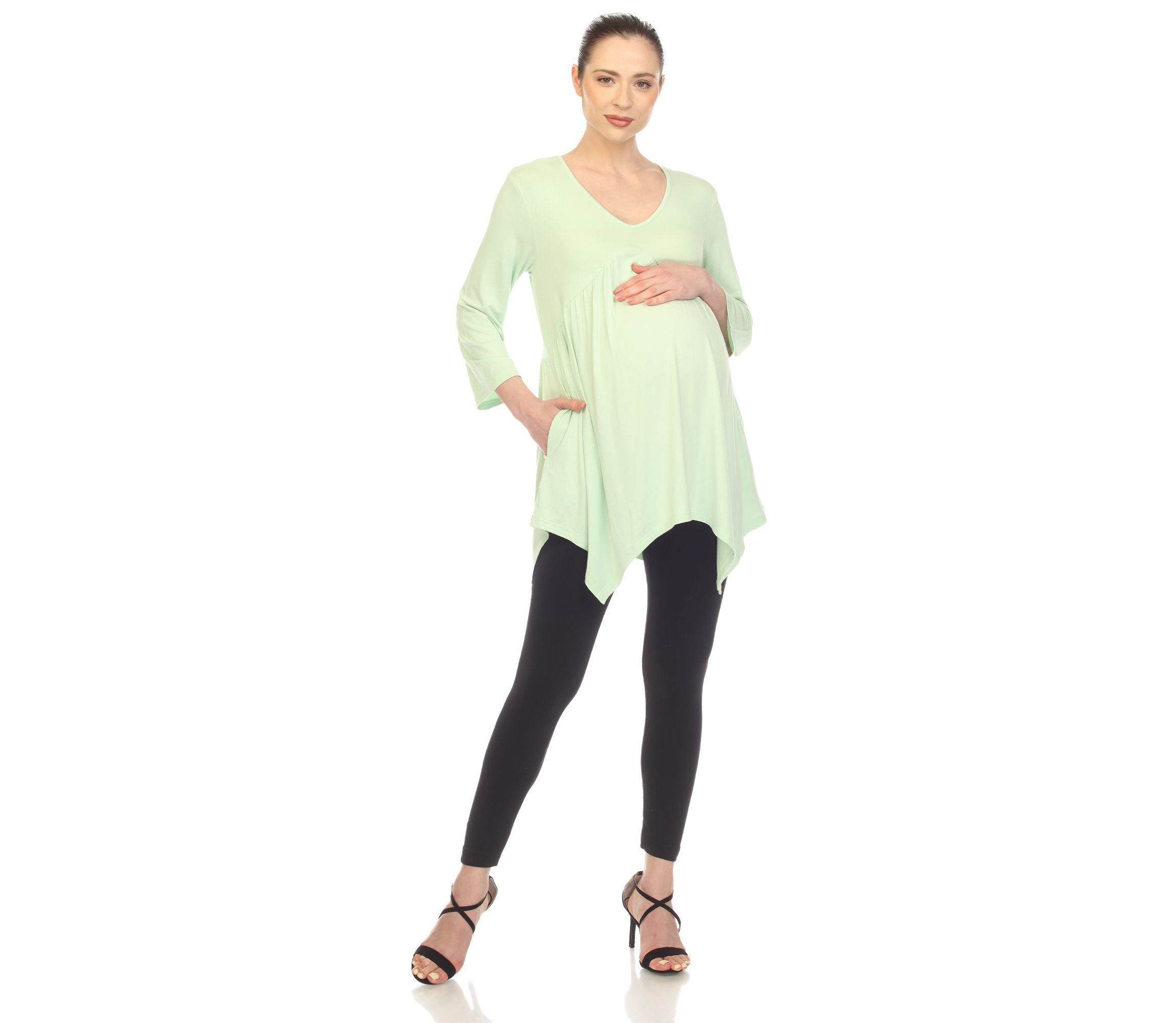 Maternity Empire Cut V-Neck Tunic Top