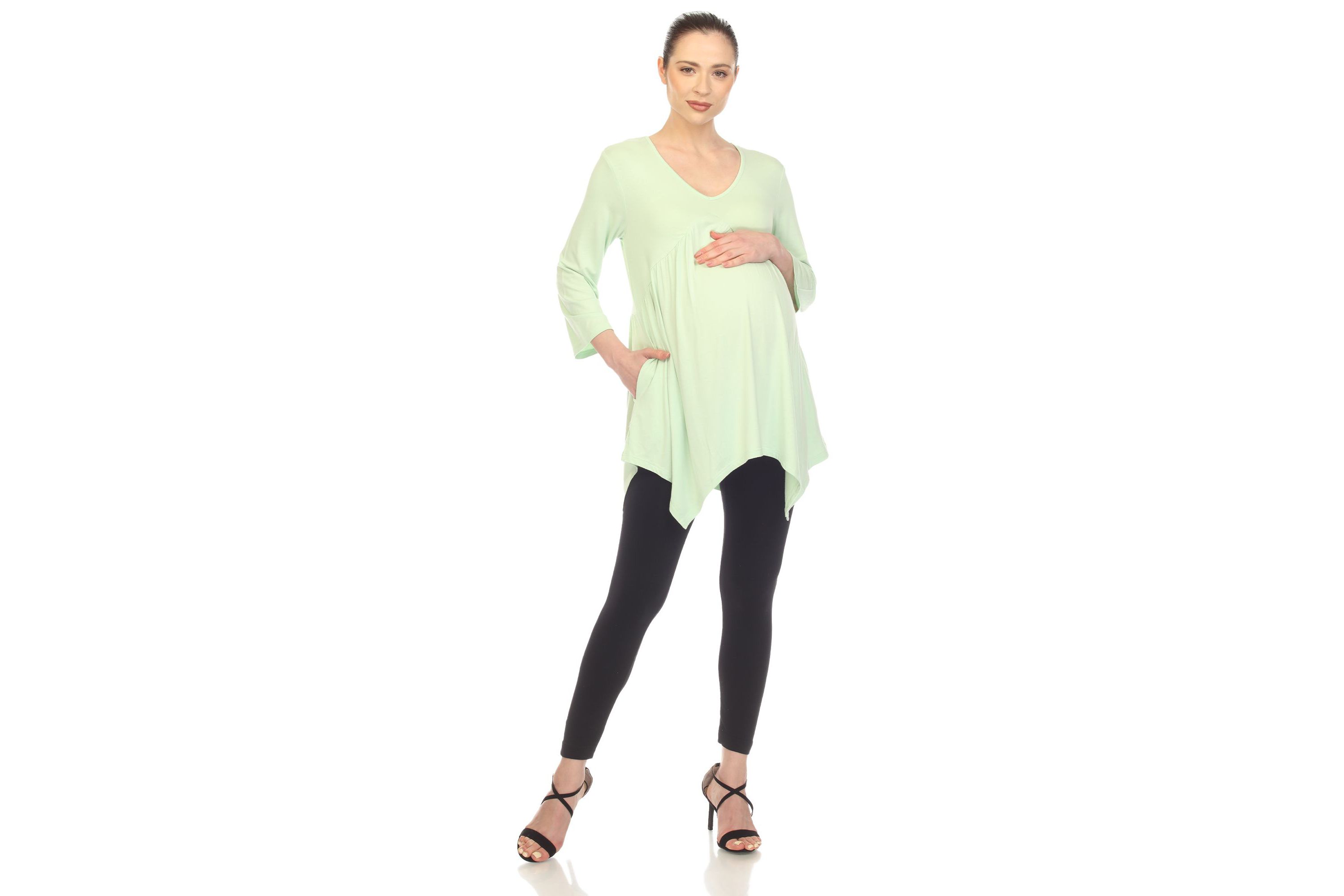 Maternity Empire Cut V-Neck Tunic Top