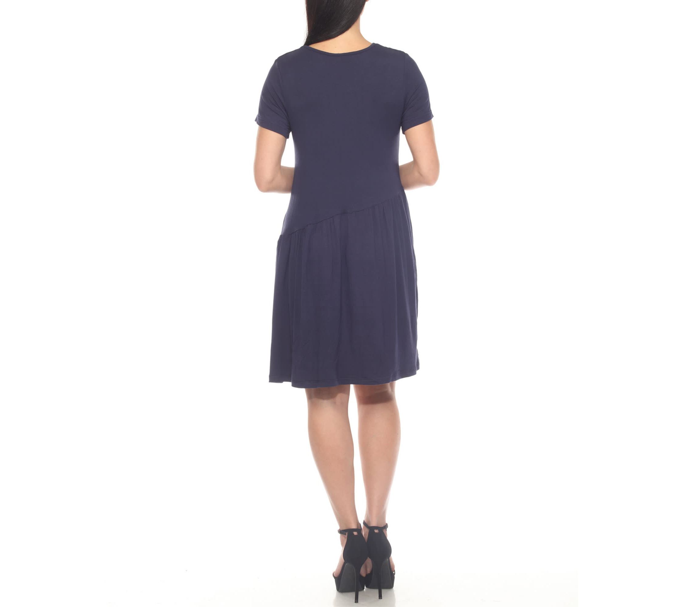 Asymmetrical Waistline Maternity Dress