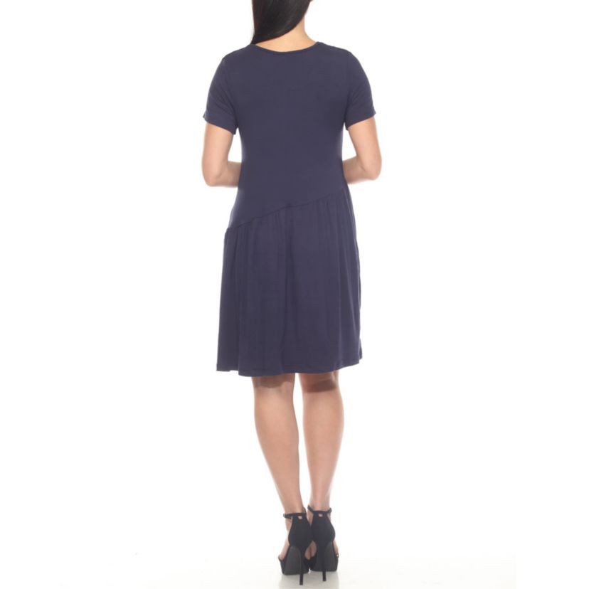 Asymmetrical Waistline Maternity Dress