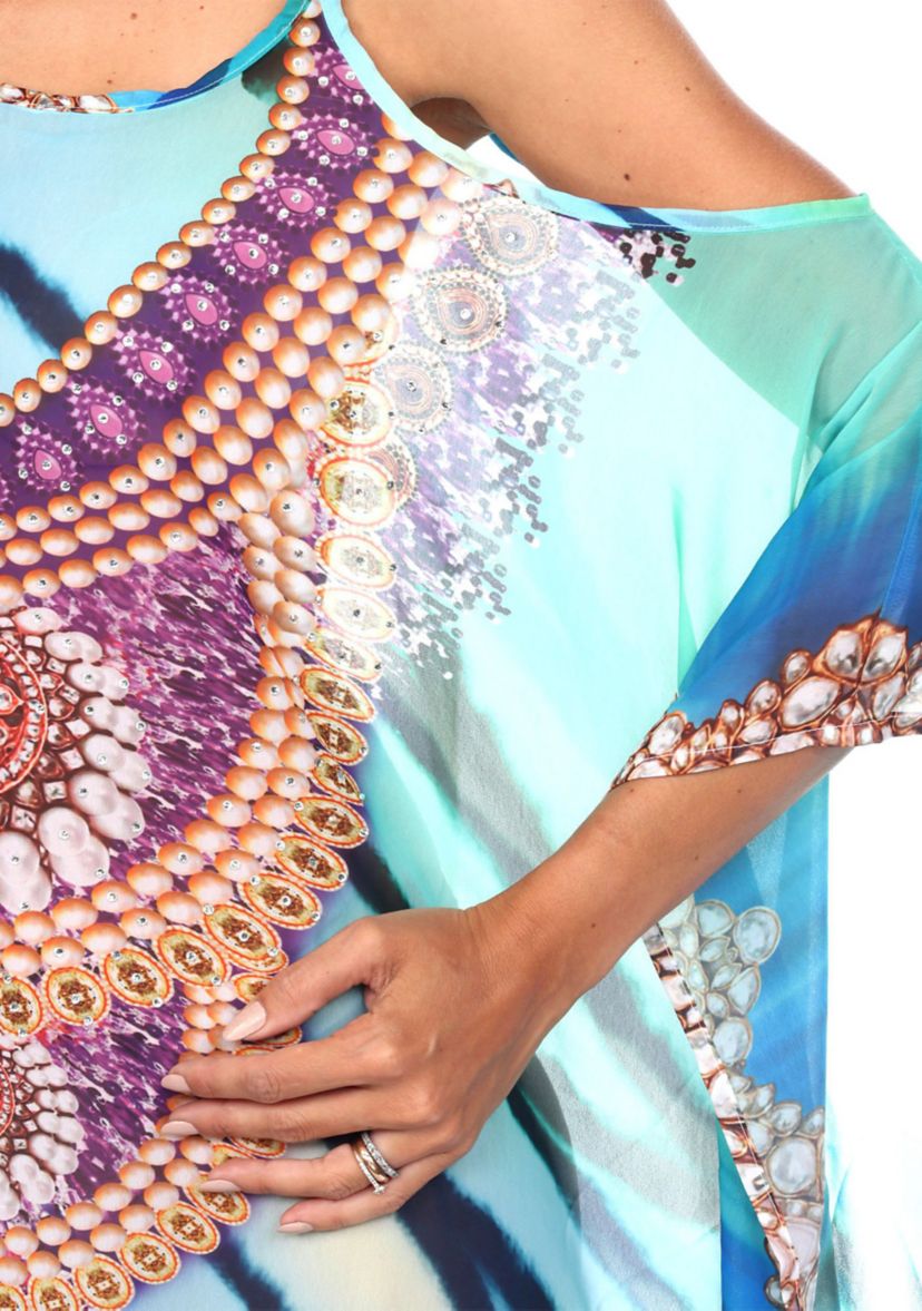 Maternity Plus Size Sheer Maxi Caftan