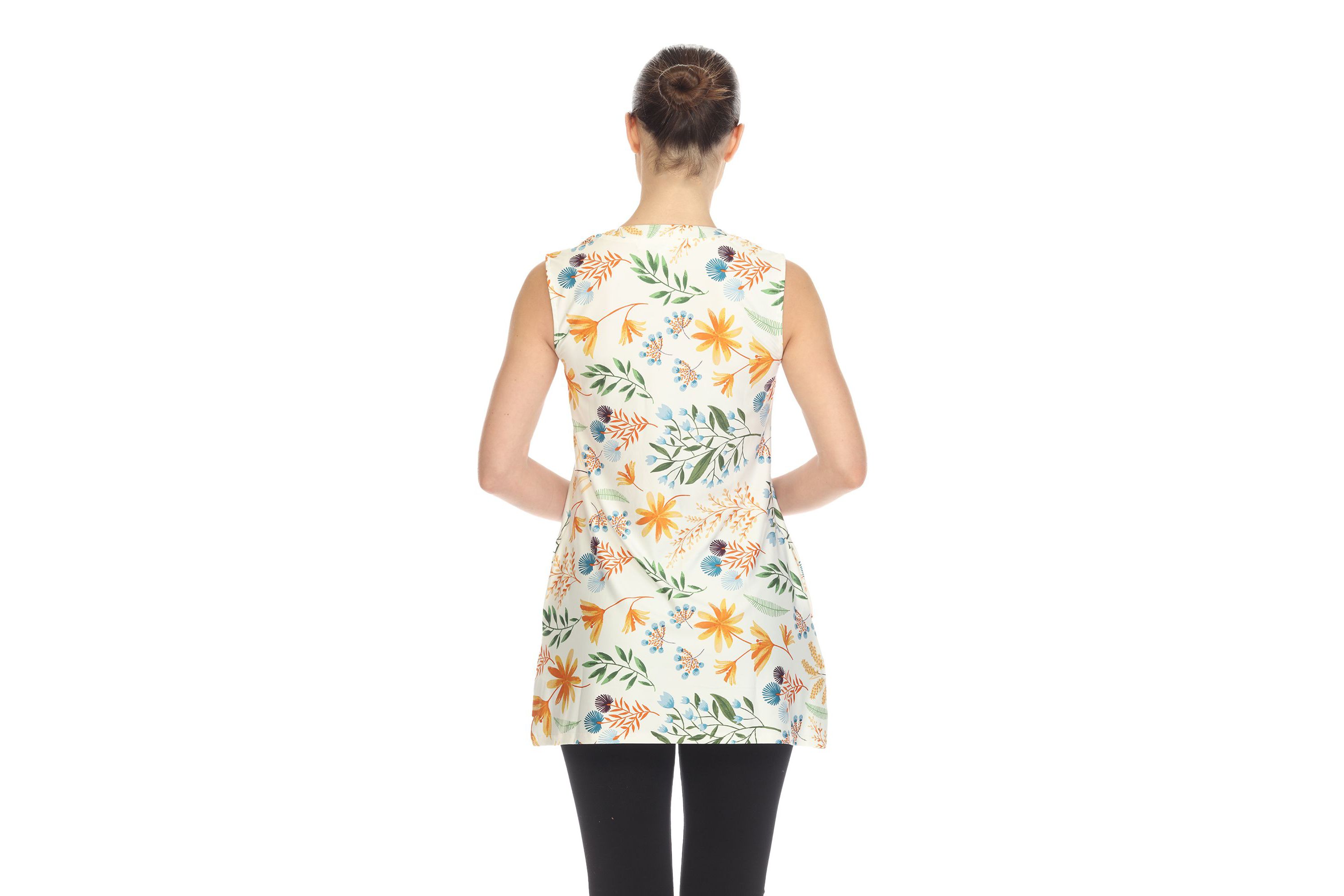 Maternity Floral Sleeveless Tunic Top