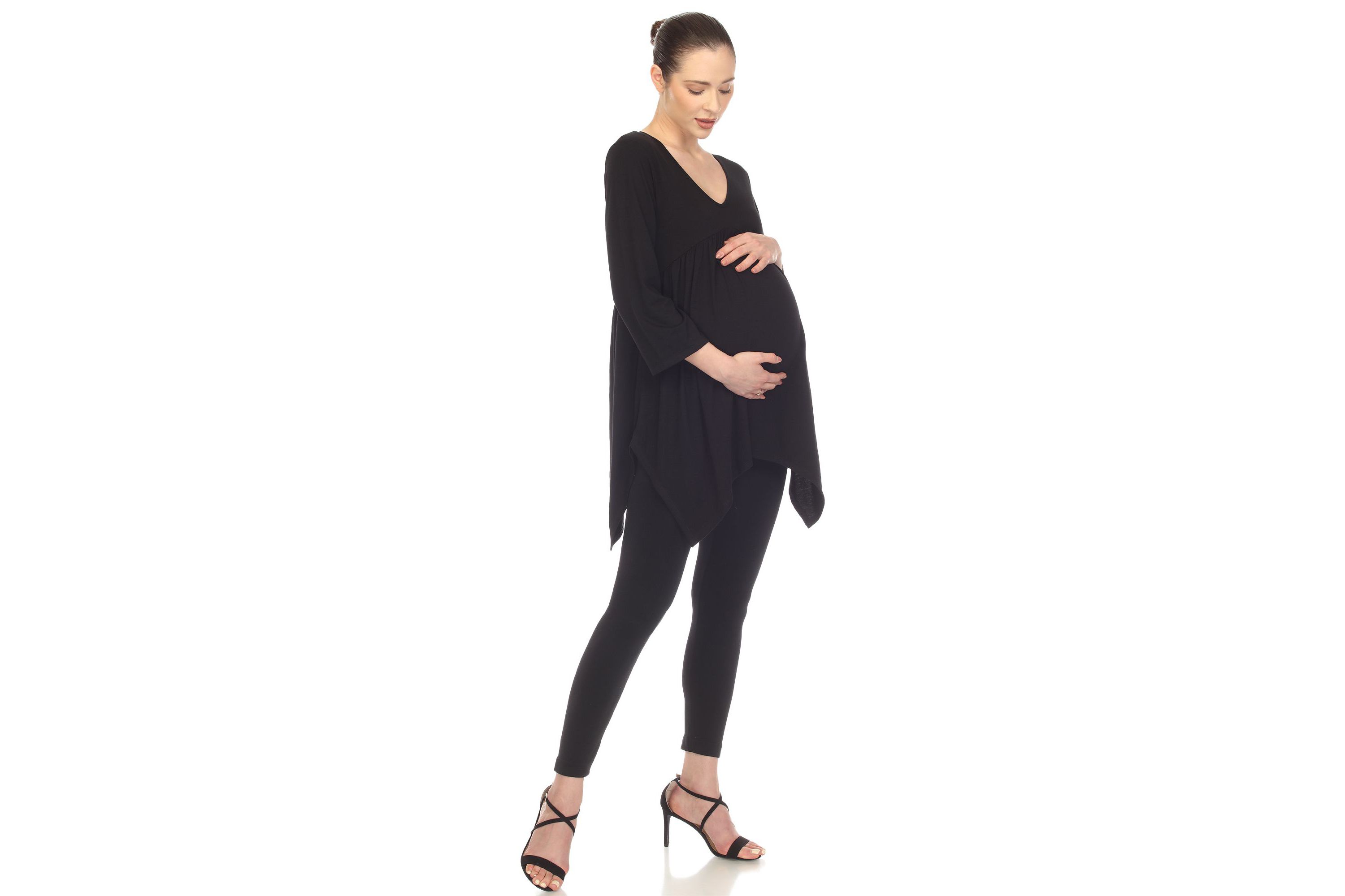 Maternity Empire Cut V-Neck Tunic Top