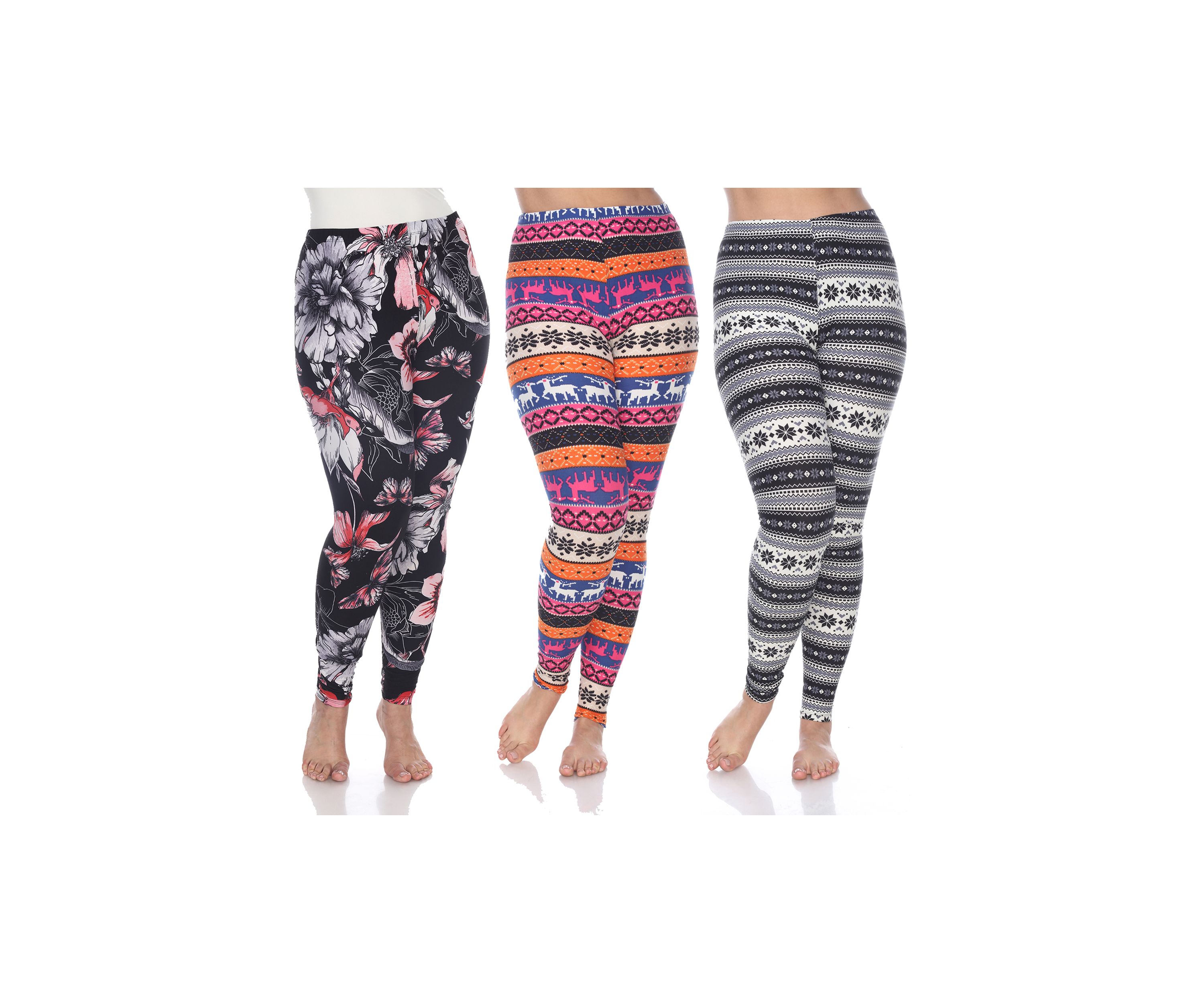 Plus Size Pack of 3 Leggings