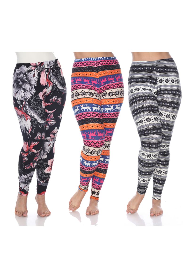 Plus Size Pack of 3 Leggings