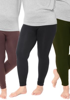 Plus Pack of 3 Leggings (One Fits Most)