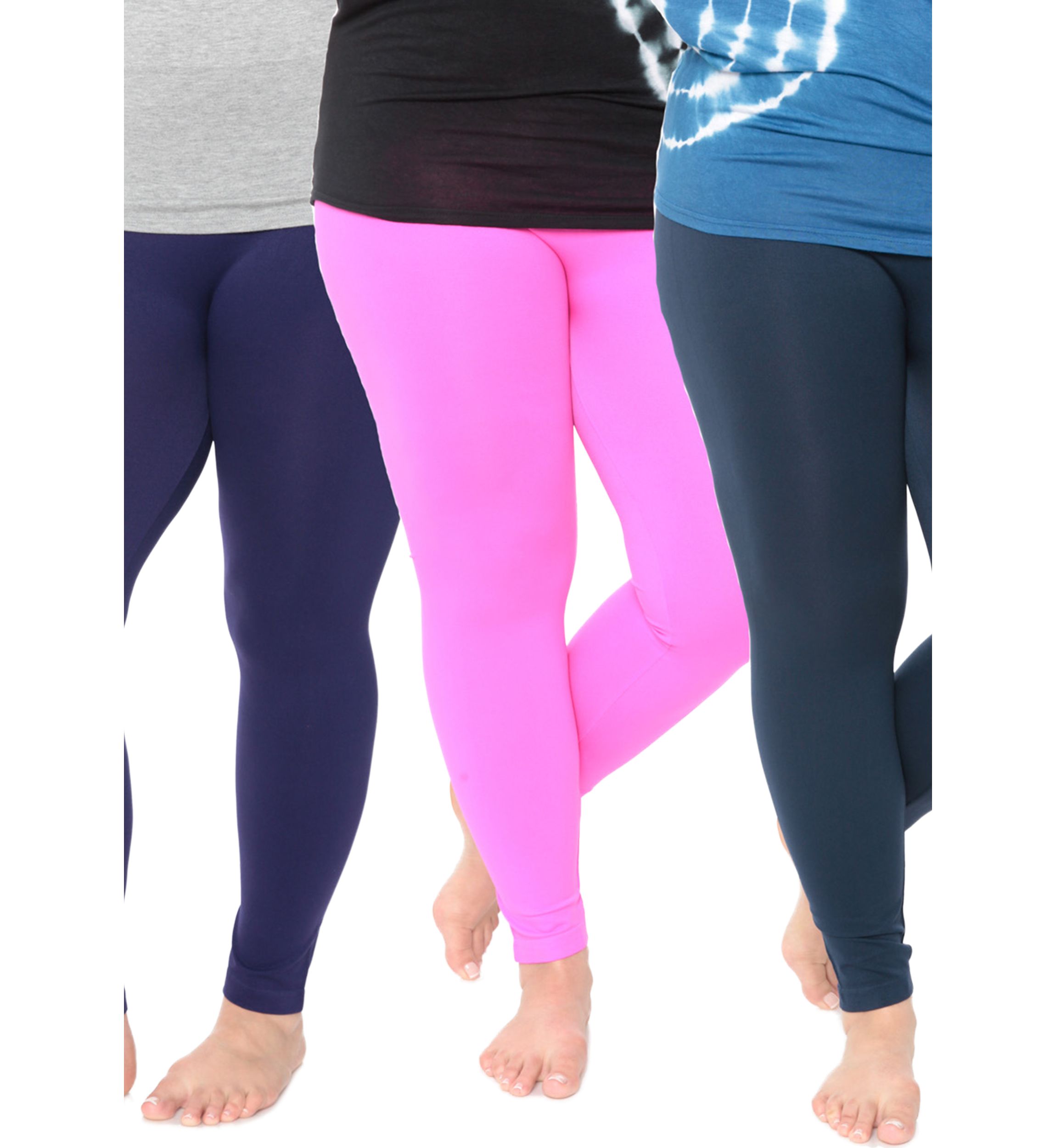 Plus Size Pack of 3 Leggings (One Size Fits Most)