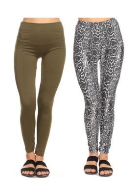White Mark Women's Leggings - 2 Pack