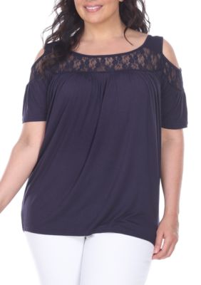 White Mark Women's Plus Size Bexley Tunic Top