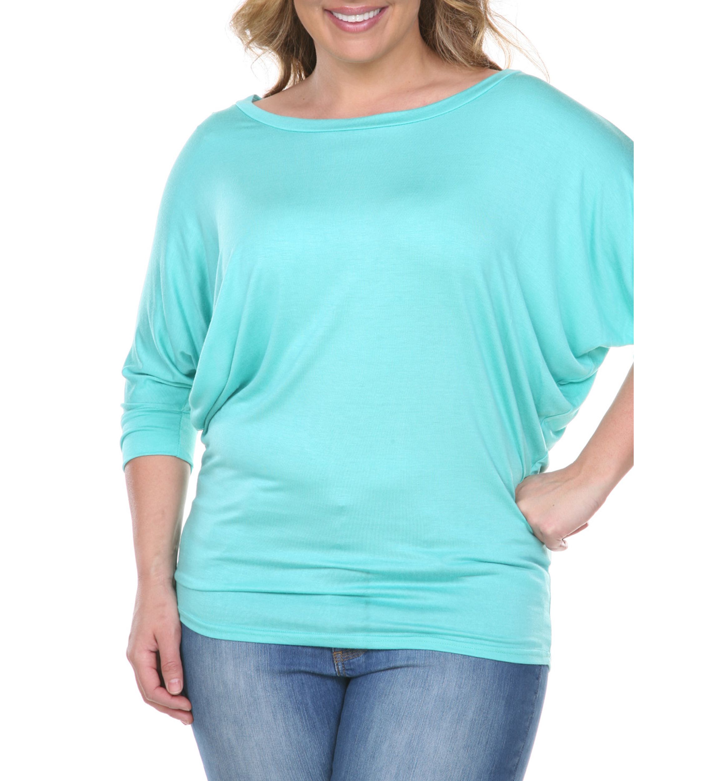 Plus Size Bat Sleeve Tunic