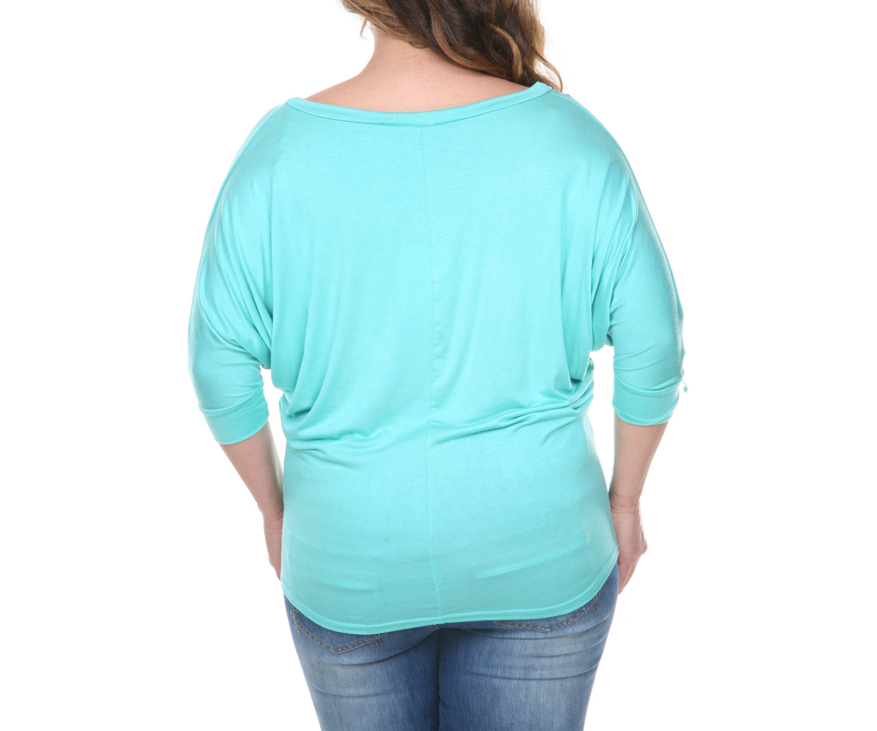 Plus Size Bat Sleeve Tunic