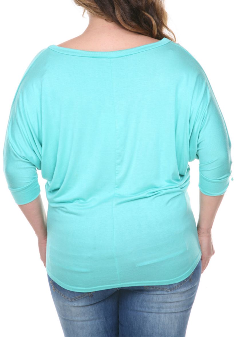 Plus Size Bat Sleeve Tunic