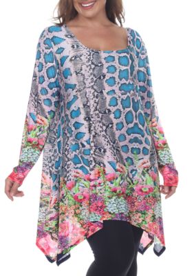 White Mark Women's Plus Size Marlene Tunic