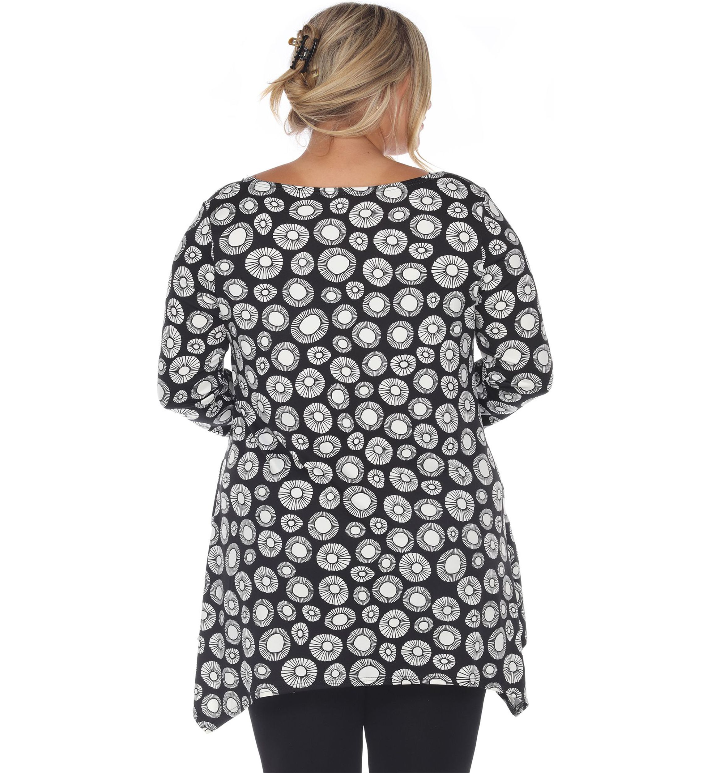 PS Printed Geometric Circle Tunic Top