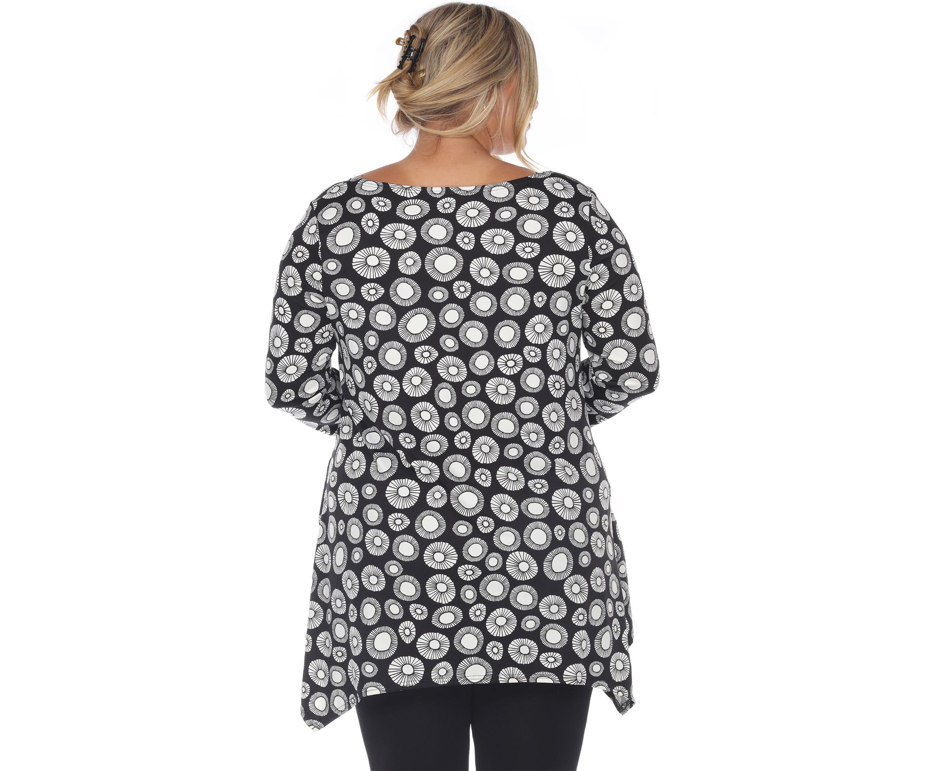 PS Printed Geometric Circle Tunic Top