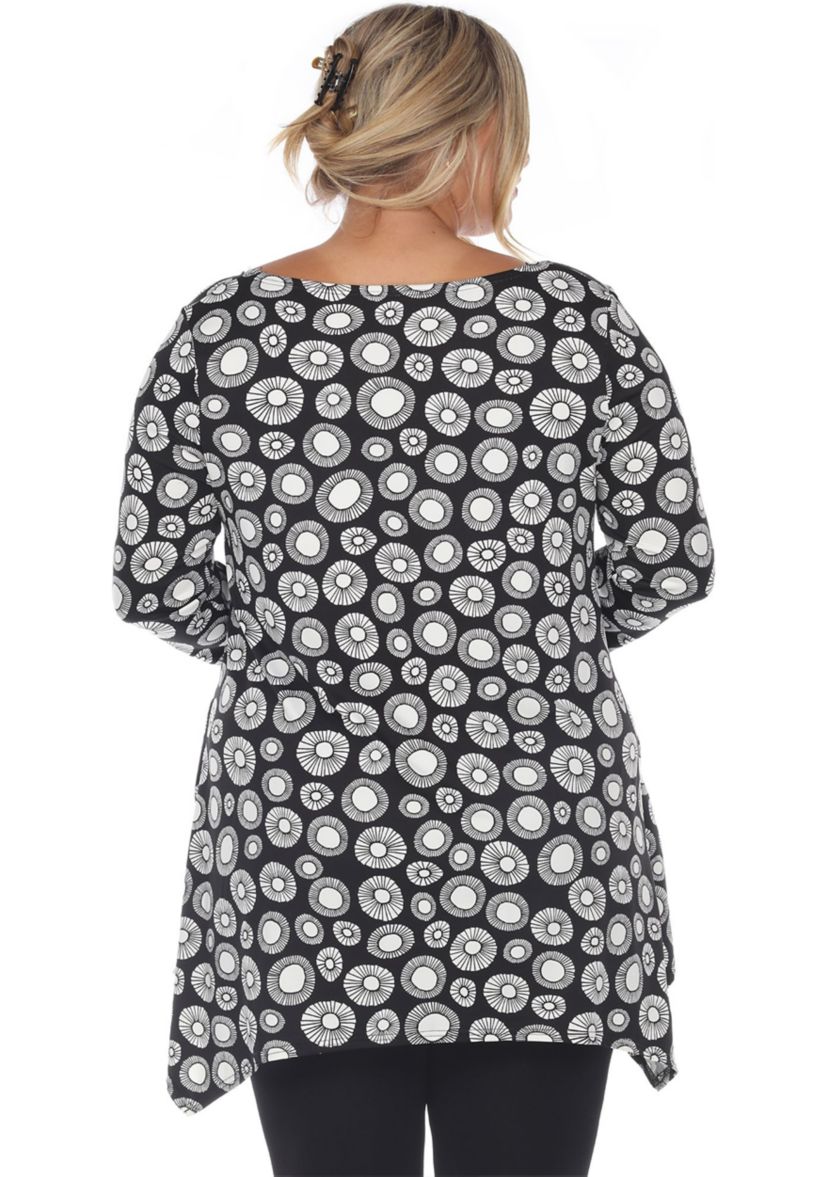 PS Printed Geometric Circle Tunic Top
