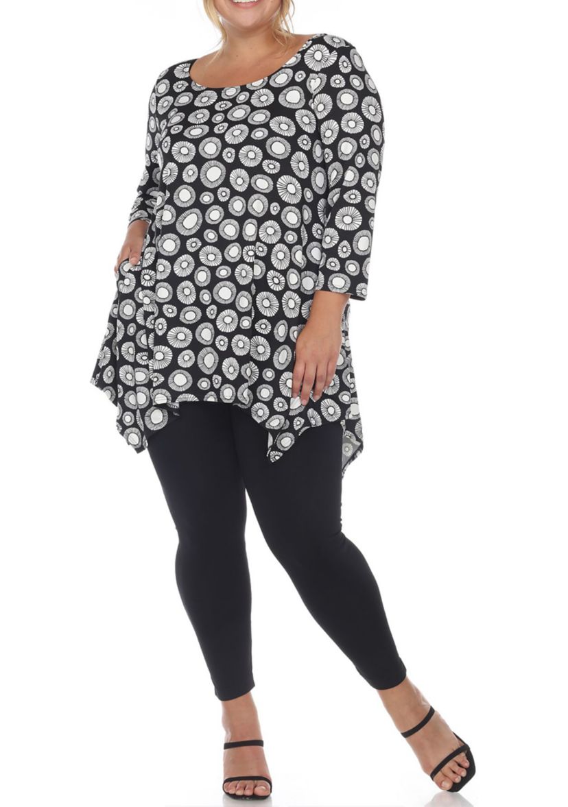 PS Printed Geometric Circle Tunic Top