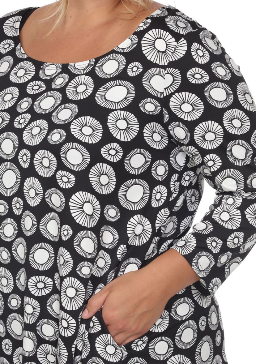 PS Printed Geometric Circle Tunic Top