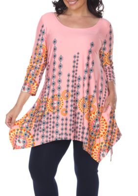belk plus size tunic tops
