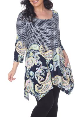 White Mark Women's Plus Size Teagan Tunic