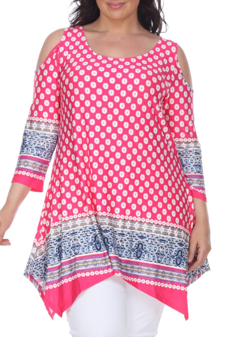 Plus Size Antonia Cut Out Shoulder Tunic