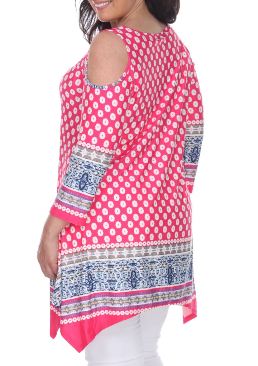 Plus Size Antonia Cut Out Shoulder Tunic
