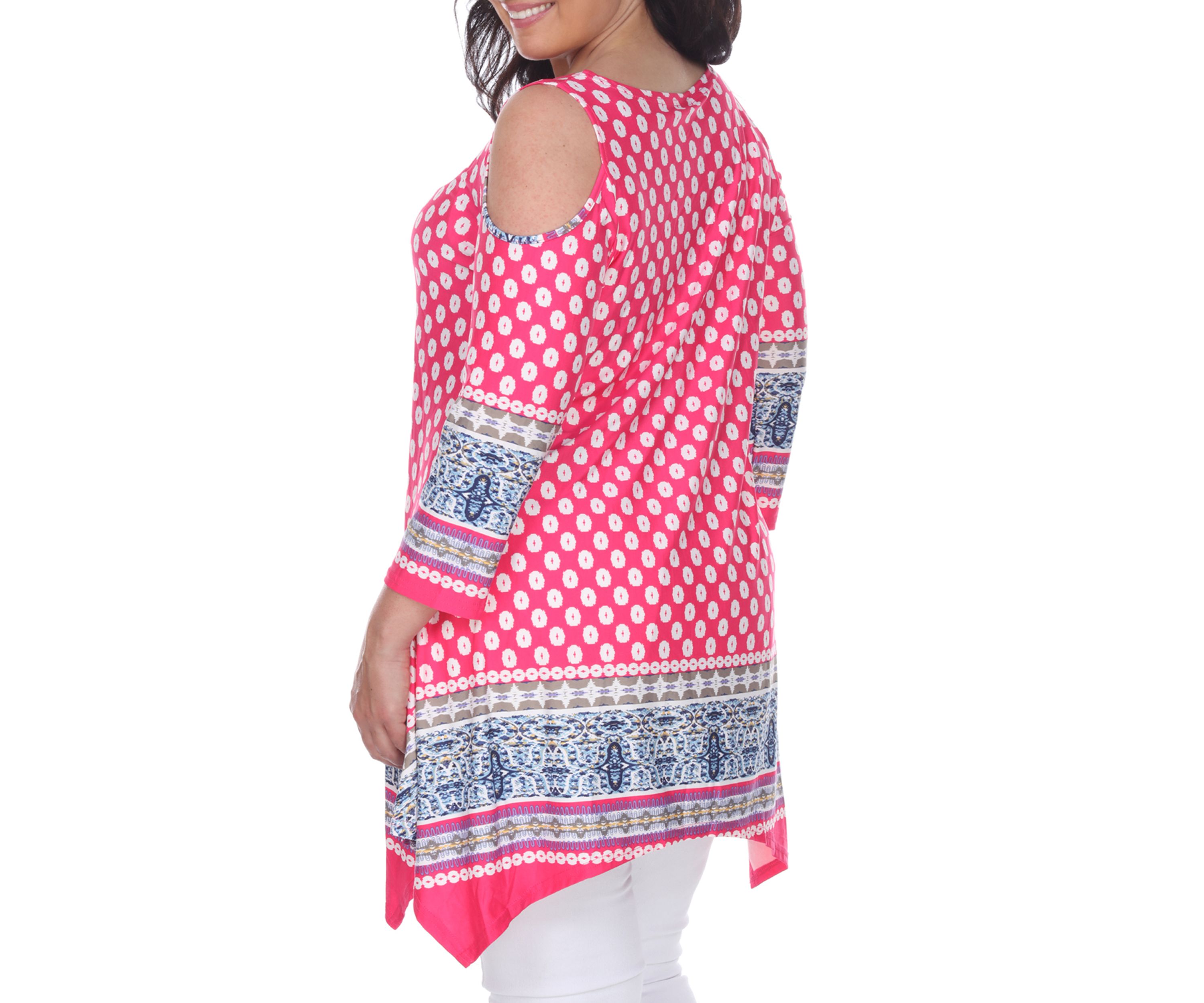 Plus Size Antonia Cut Out Shoulder Tunic