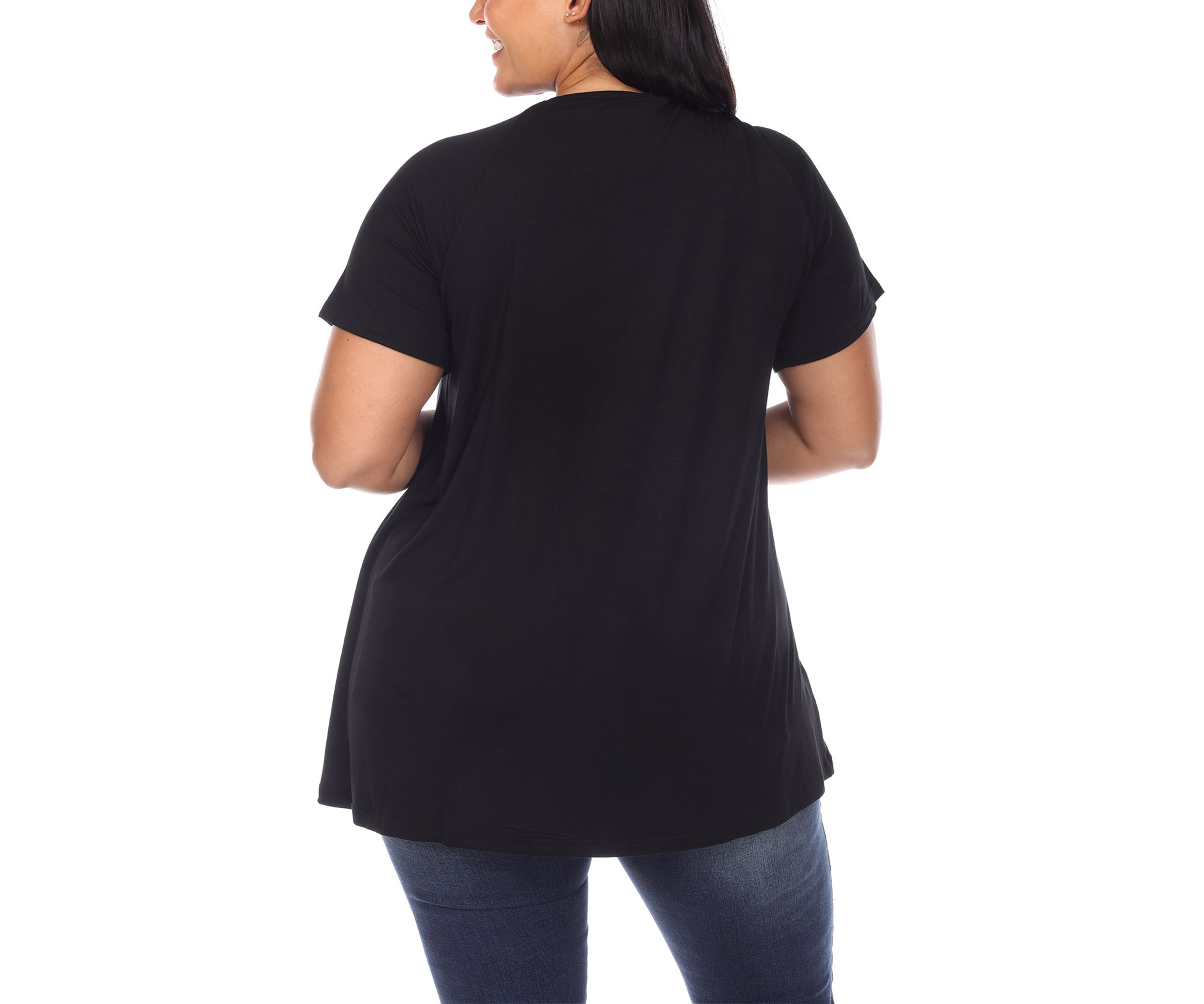 Plus Size Crisscross Cutout Short Sleeve Top