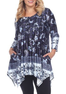 belk plus size tunic tops