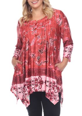 White Mark Women's Plus Size Victorian Tunic