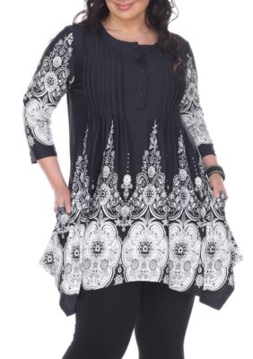 White Mark Women's Plus Size Dulce Tunic/Top, 3X