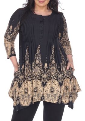 White Mark Women's Plus Size Dulce Tunic/Top, 1X