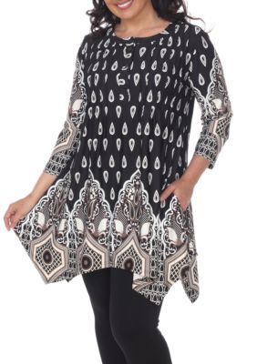 belk plus size tunic tops