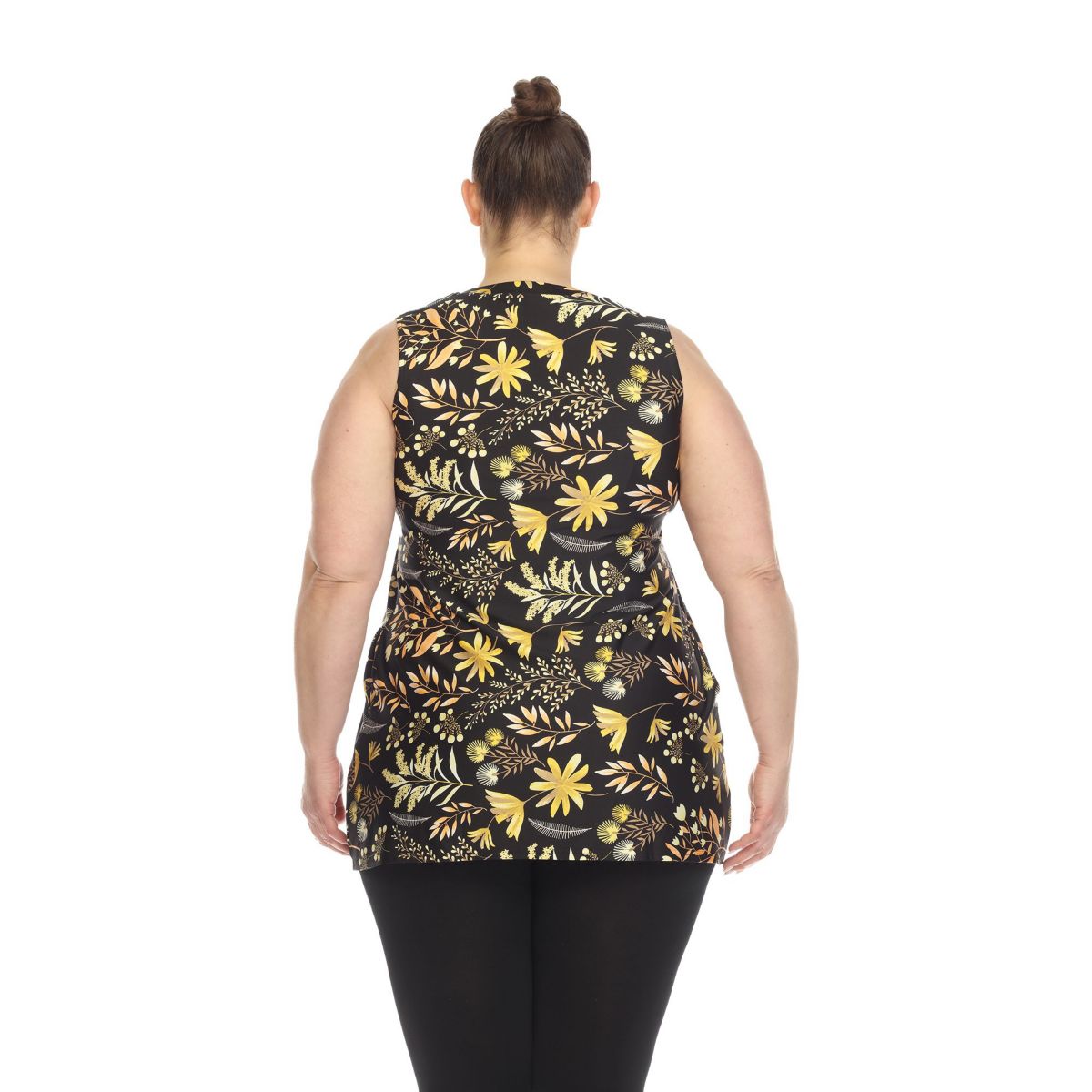 Plus Size Floral Sleeveless Tunic Top