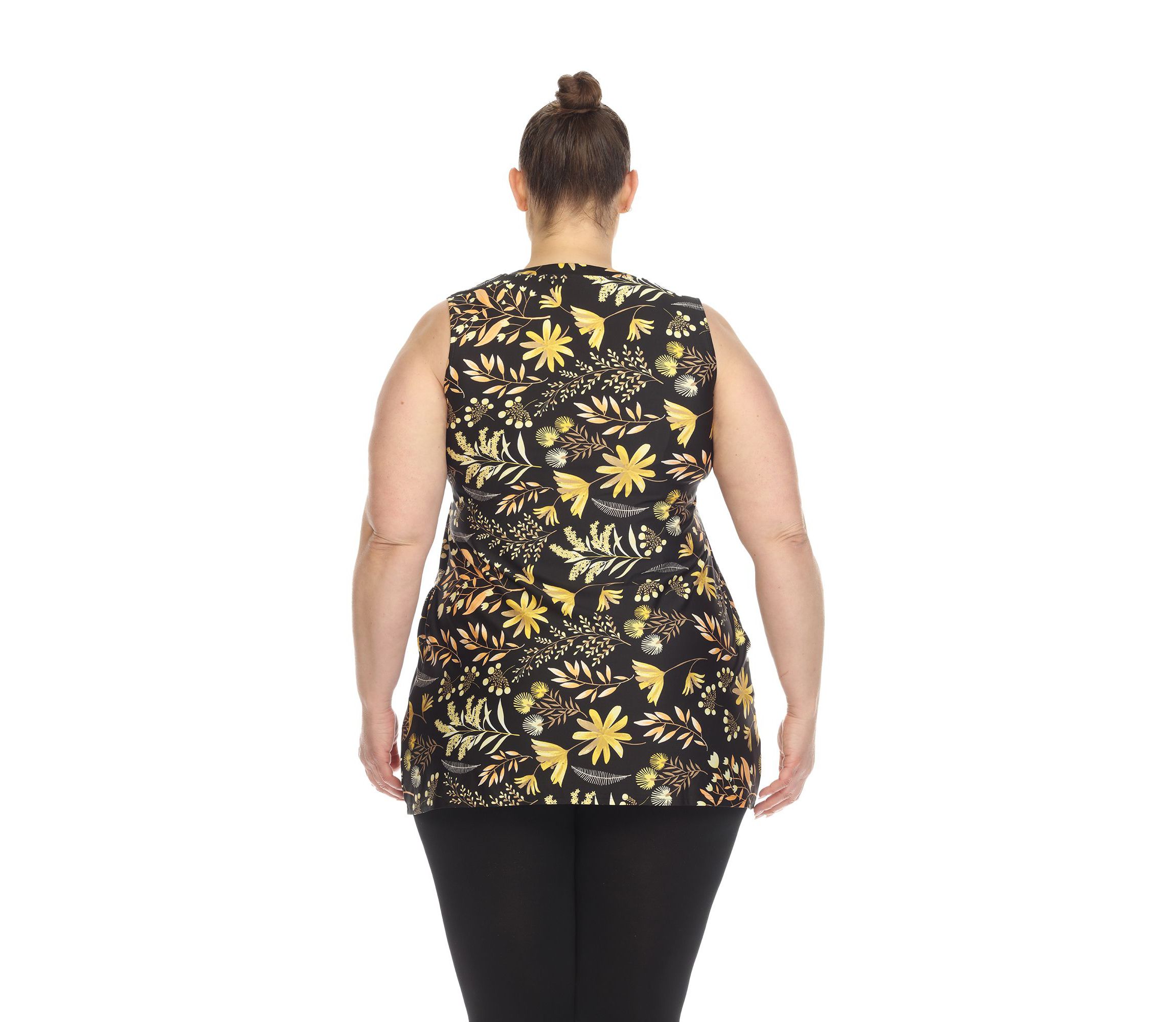 Plus Size Floral Sleeveless Tunic Top