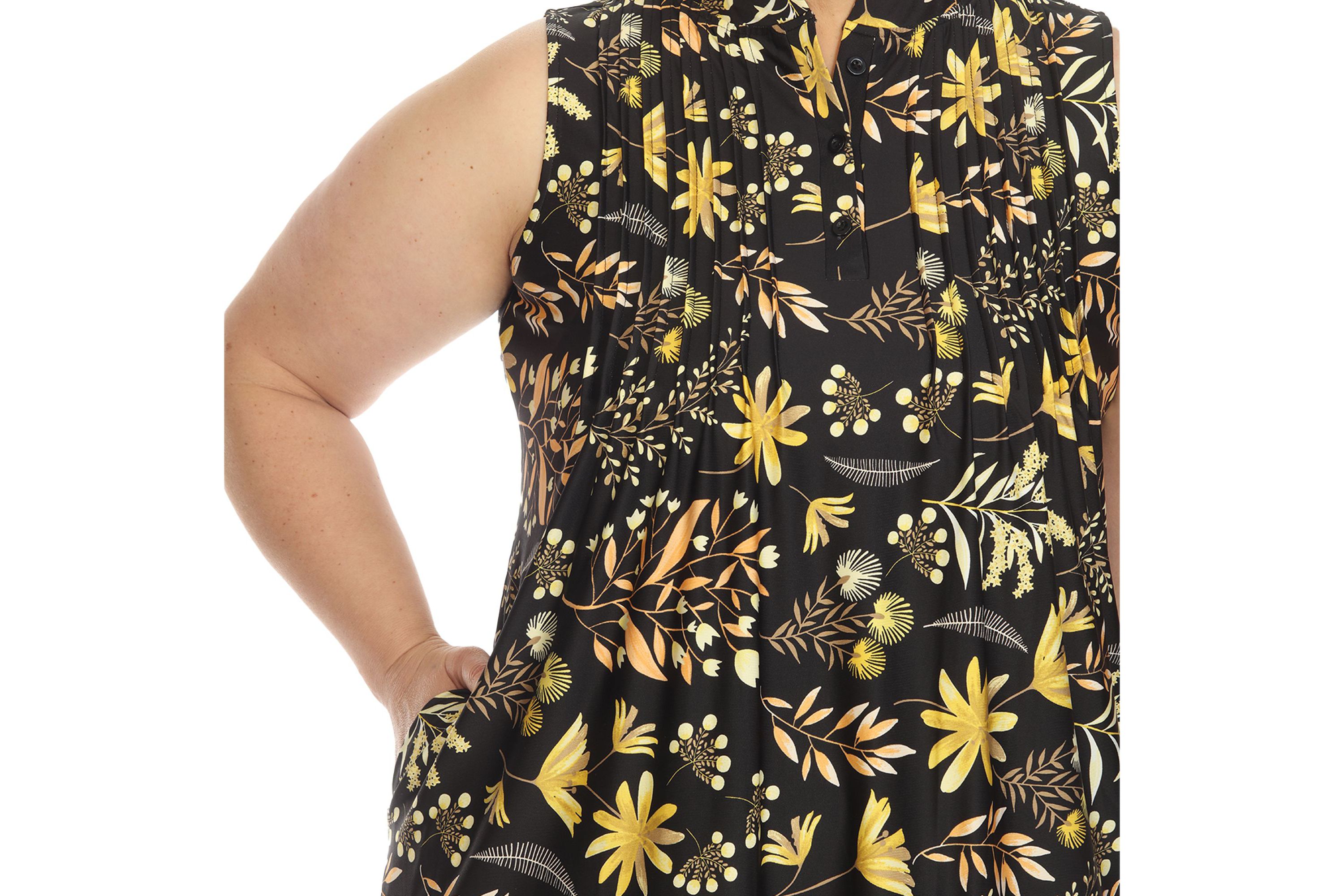 Plus Size Floral Sleeveless Tunic Top