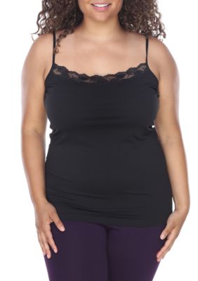 Plus Lace Trim Tank Top