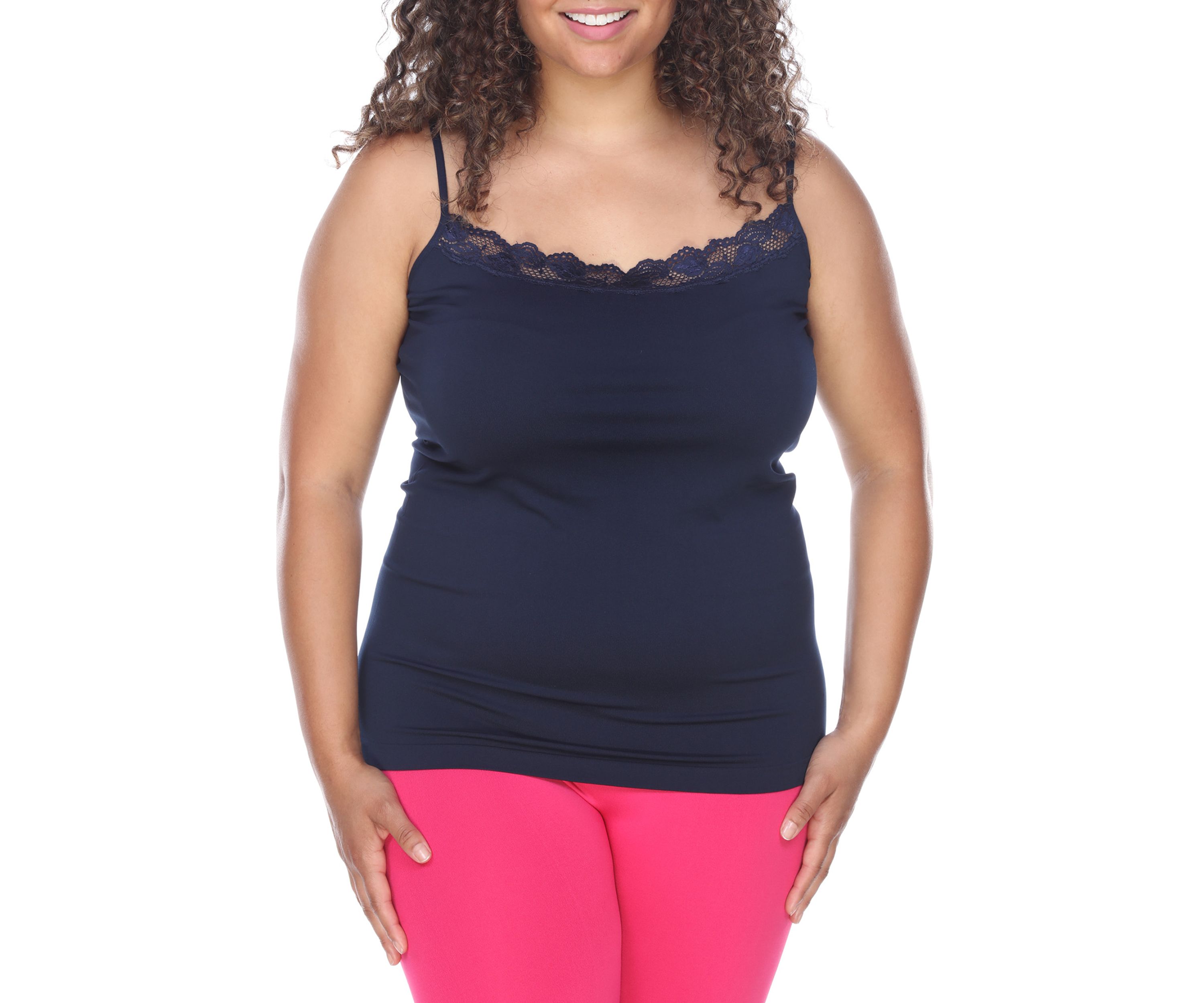 Plus Size Lace Trim Tank Top